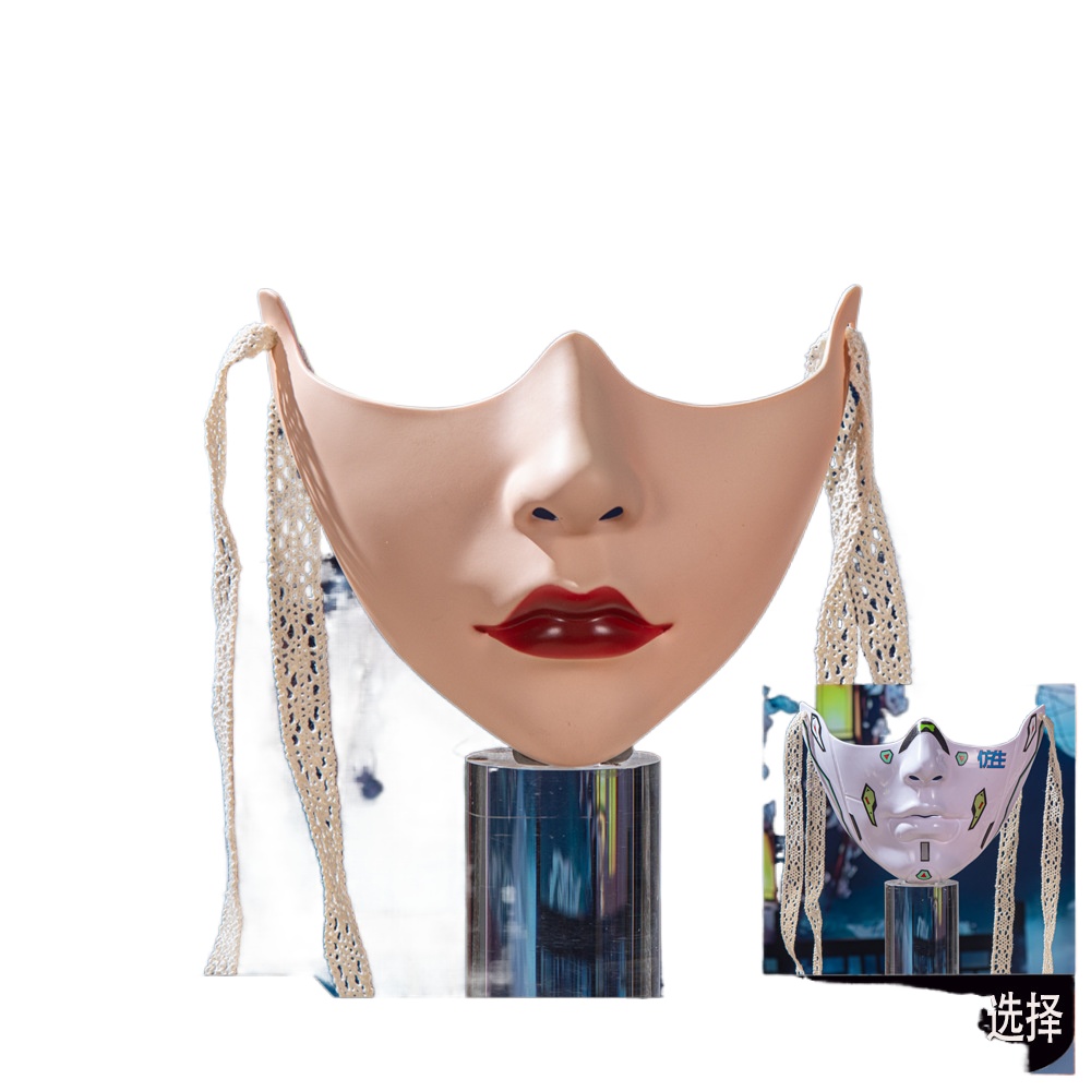 Respirator Half Face - Labio rojo media cara COS accesorios